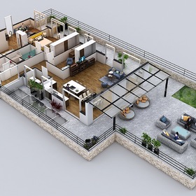 Роскошный пентхаус 3d Floor Design от архитектурной студии Янтрам